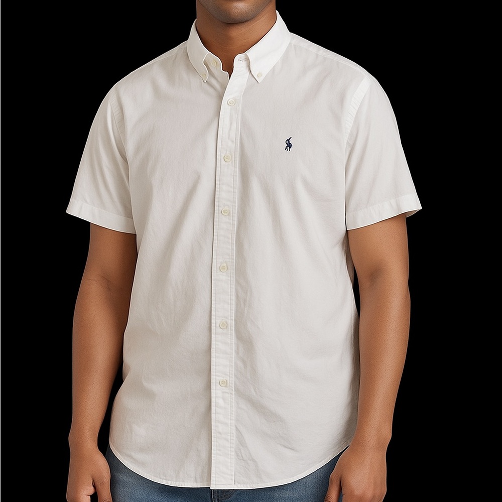 Vintage Rare Polo Ralph Lauren Men's Short Sleeve Cotton Silk Blend Shirt